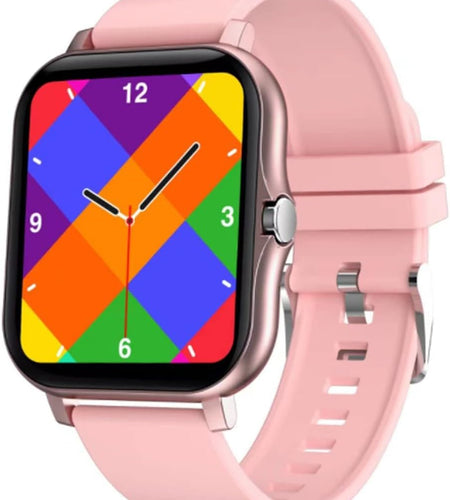 Smart Fitness Tracker Watch for Android/Ios - IP68, Heart Rate/Blood Oxygen/Sleep Monitoring, 8 Sports Modes, Breath Training, Weather Updates - 1.69-Inch Display for Men and Women (Rose Gold)