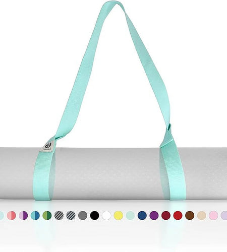 Yoga Mat Holder (Mat Not Incl.), Adjustable Yoga Mat Carrier, Turquoise